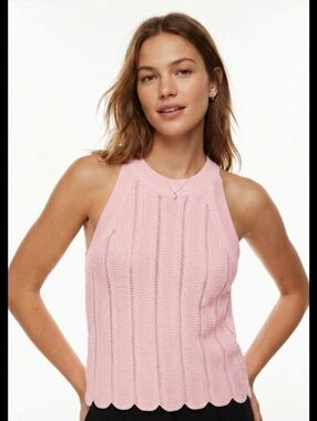 Wilfred Women's New Halter Soft Blush Pink, Rose Fard Doux, Size S.